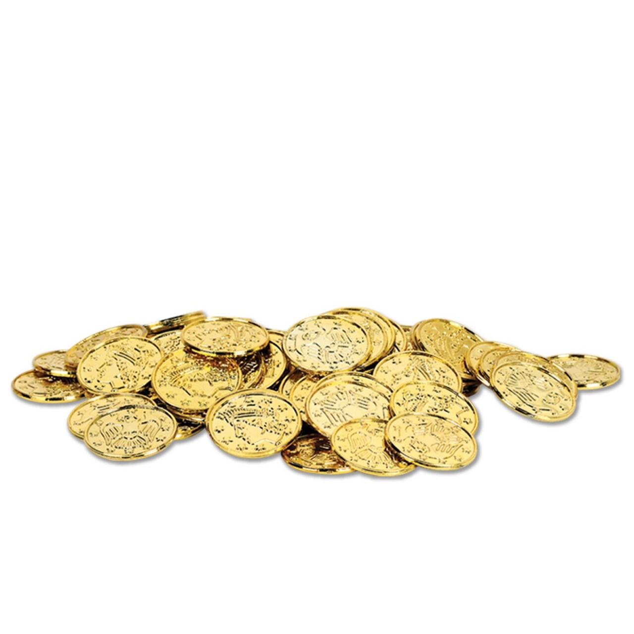 Beistle Club Pack of 1200 Metallic Gold Pirate Coin Party Favors 1.5''